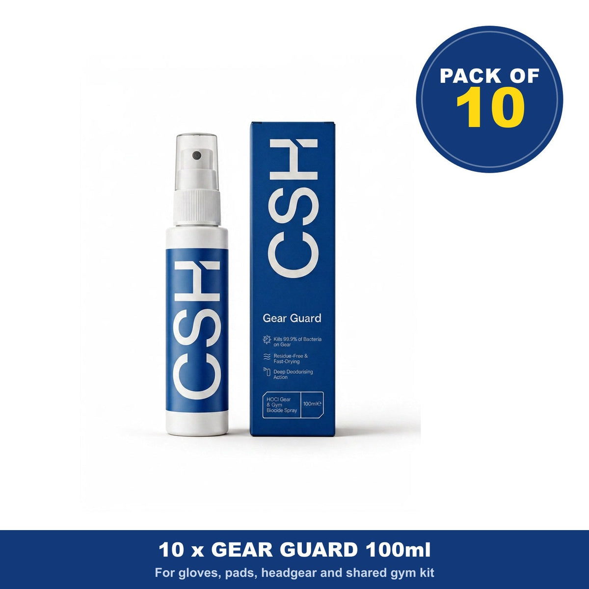 Gear Guard 10 Pack | 10 x Gear Guard Boxing Glove Cleaner Spray for Gyms & Coaches (100ml)