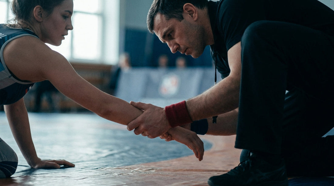 IBJJF skin check: a competitor presenting a clean forearm mat-side at a tournament