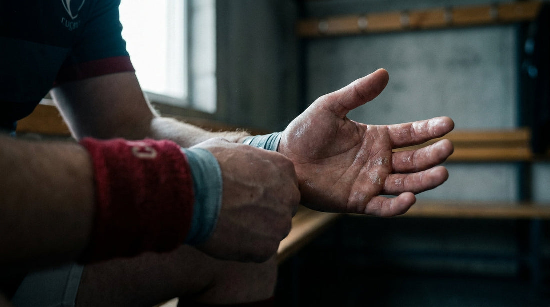 Rugby player's hands with grip spray residue - how to remove resin from kit and skin safely