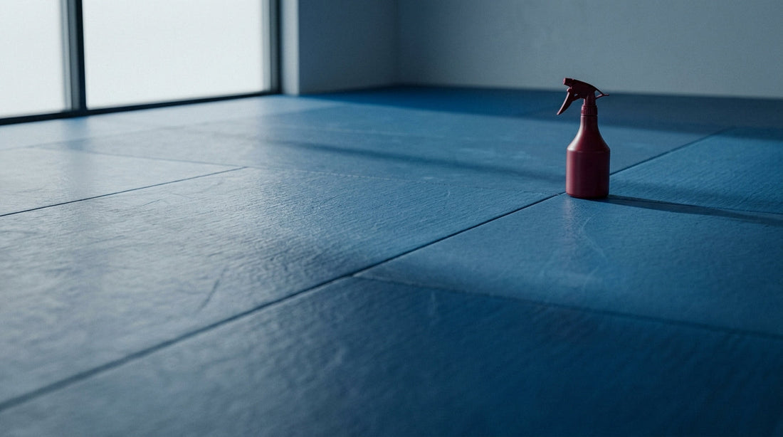 Ringworm in BJJ: spotless blue training mats in a clean jiu-jitsu academy