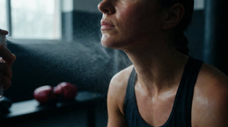 A fine mist applied to the face and neck of a striking athlete after sparring