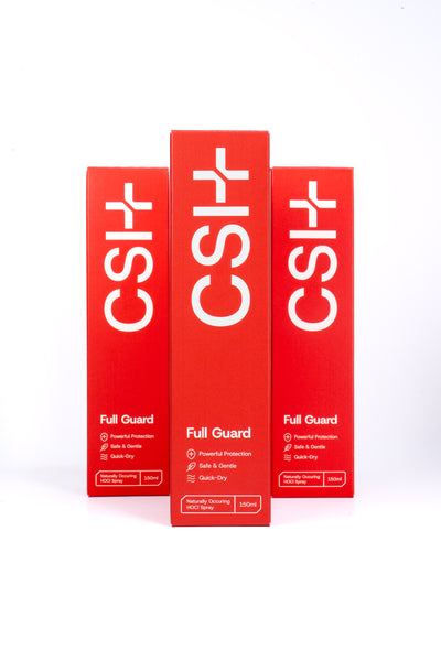 Three bottles of Full Guard hypochlorous acid spray bundle